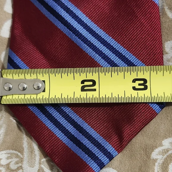 Brooks Brothers Burgundy and Blue Striped Tie - Picture 4 of 6